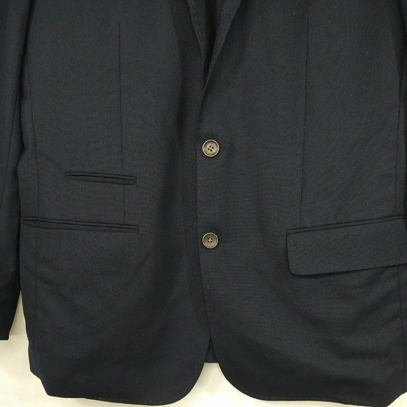 Wallin Bros Wool Blazer Sports Jacket Two Button Men Size 42 L Blue - Picture 2 of 10